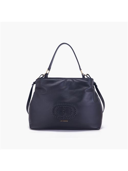 BORSA SHOPPING WOVEN BLACK LA CARRIE | 142P-DB-151 LEAX